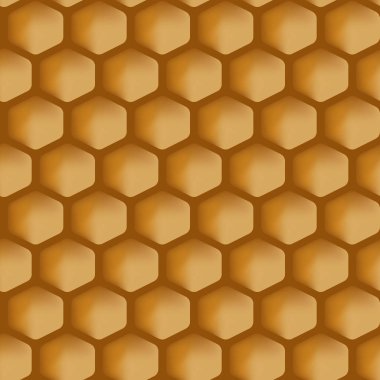 Şebeke kusursuz desen. Altıgen hücre dokusu. Kahverengi arkaplanda bal peteği.