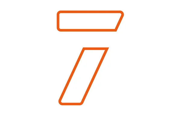 Logo número 7. Número simple siete ilustración vectorial — Archivo Imágenes Vectoriales