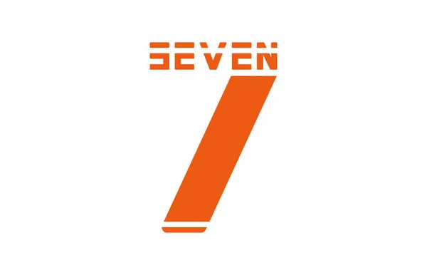 Logotipo número 7. Ilustração vetorial número sete simples —  Vetores de Stock