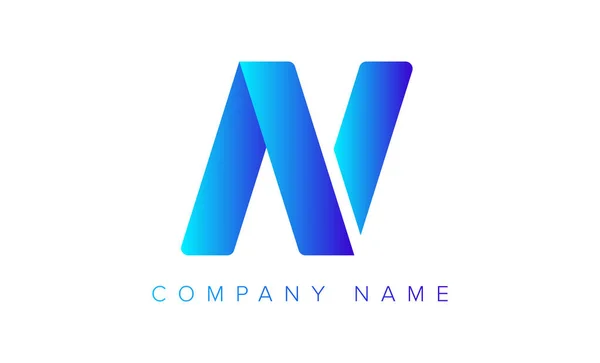 Элементы шаблона логотипа буквы N. Логотип компании. Векторная иллюстрация . — стоковый вектор