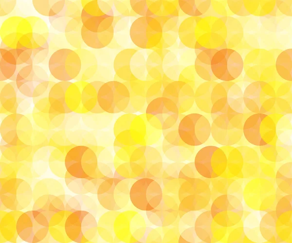 Yellow abstract seamless pattern made from rounds. — Stock Vector