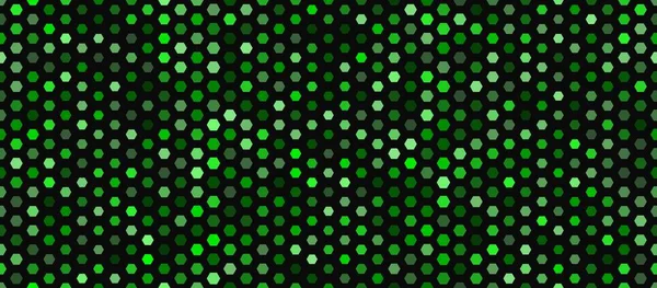 Patrón Sin Costuras Con Adorno Mosaico Hexagonal Verde Fondo Geométrico — Vector de stock