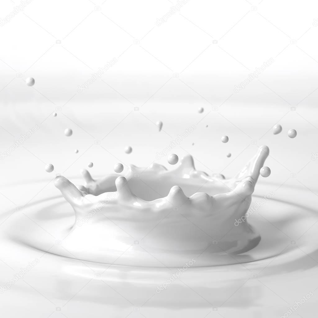 Fresh milk drop