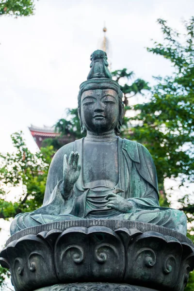 Statue Bouddha Dans Temple — Photo