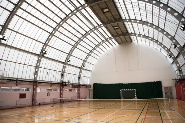 Light and wide indoor tennis court