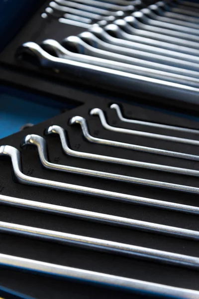 Close up of car wrenches set — Stock Photo, Image