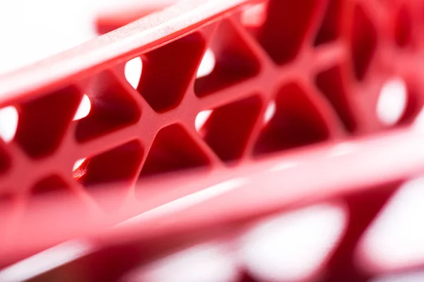 Крупный план красного армирующего ребра — стоковое фото