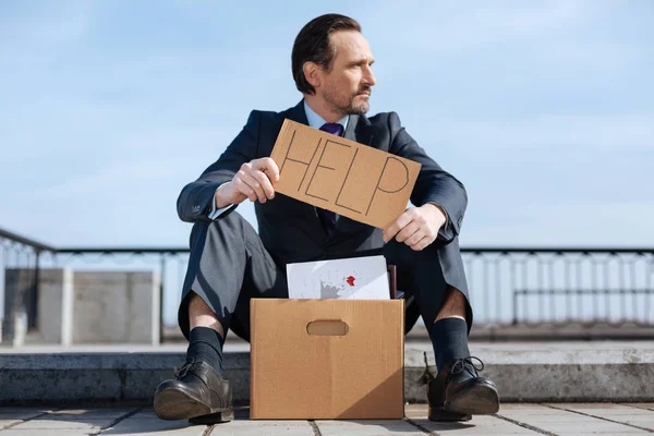 Triste homem à procura de novo emprego — Fotografia de Stock