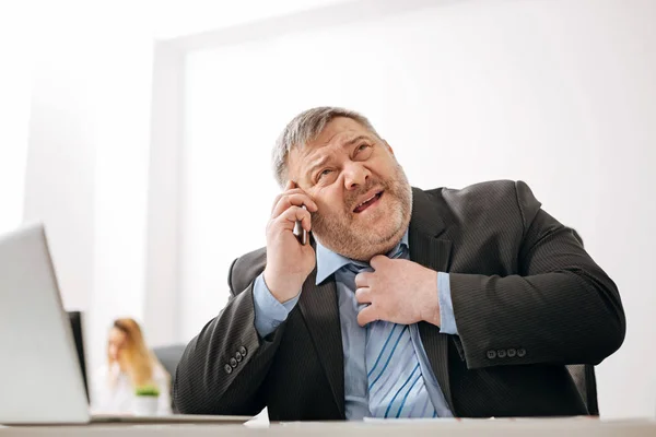 Stress ongezonde werknemer wordt nerveus — Stockfoto