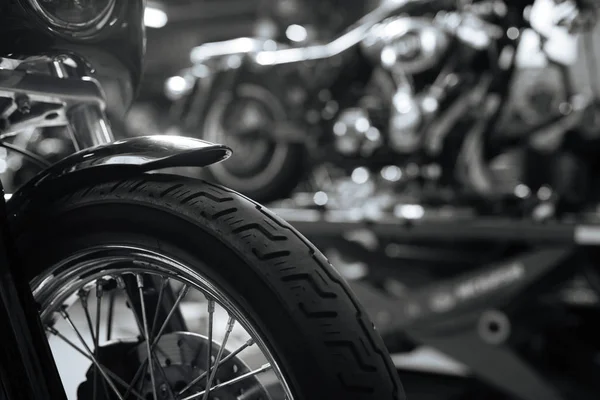Close-up de novos pneus de bicicleta perfeita — Fotografia de Stock