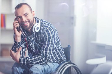 Evde telefonda konuşma zevk mutlu handikap