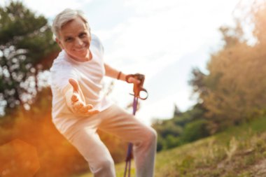 Seçici odak bir el mans