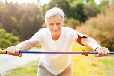 Seçici odak profesyonel bir kutup yürüyüş