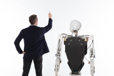 Parlak uğraşan bilim adamı bir şey yazmak