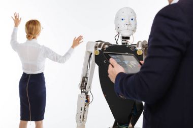 Deneme kontrol yetenekli parlak adam