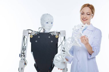 Sevimli dinamik kadın ile yeni bakış açıları hayran