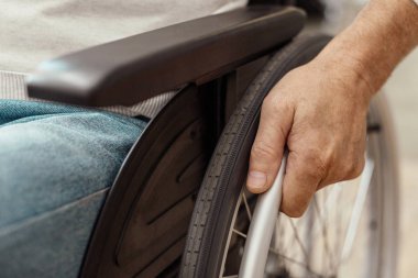 Profesyonel bir tekerlekli sandalye yakın çekim