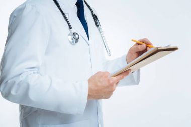 Erkek uygulayıcısı notlar yakın çekim