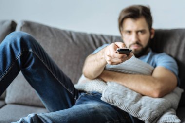 Seçici odak bir Tv uzaktan kumanda