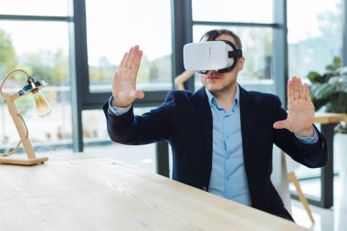 3D gerçek hayatta olmak akıllı yakışıklı işadamı