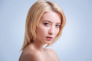 Kadın kişi kafa Selam konsantre