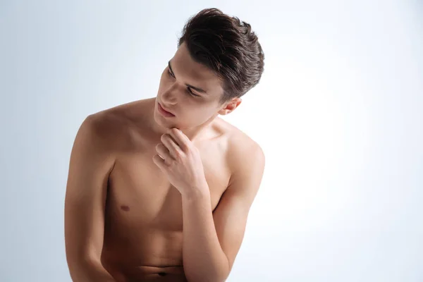 Confident man being deep in thoughts — Stock Photo, Image