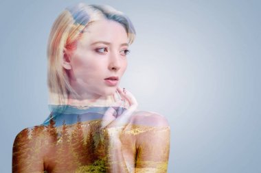 Büyük rüya dalgın sarışın kız