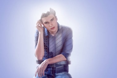 Güzel ciddi insan duygu melankolik