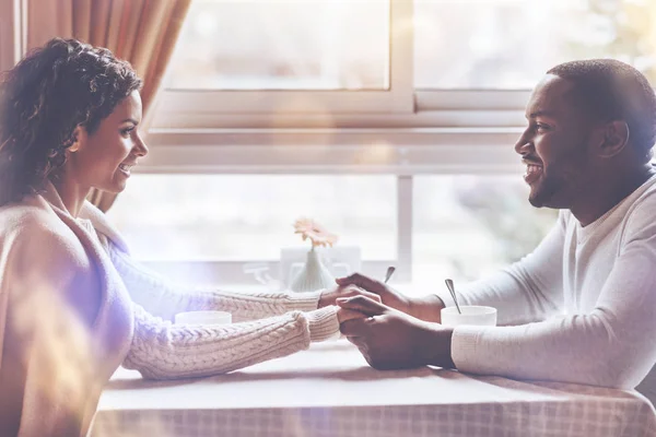 Couple of sweethearts looking at each other — Stock Photo, Image