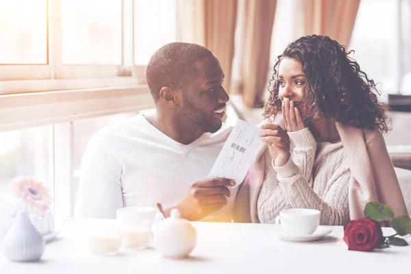 Happy woman looking at her man — Stock Photo, Image