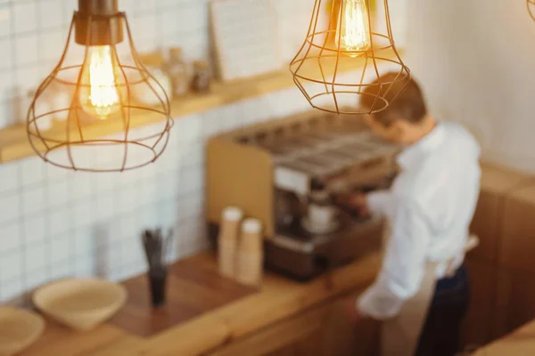 Selective focus of kitchen lights — Stock Photo, Image