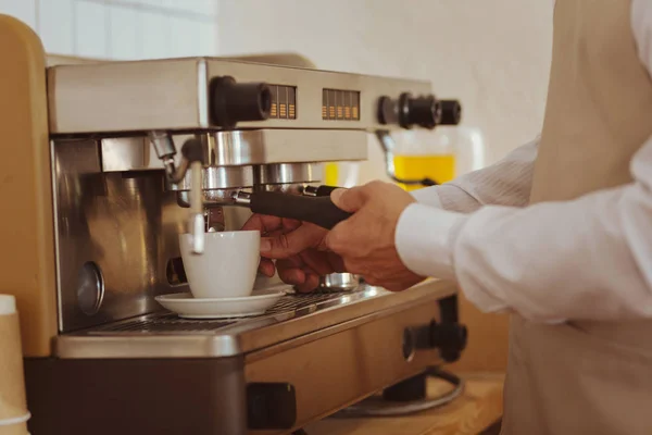 Close up of coffee being prepared — Stock Photo, Image