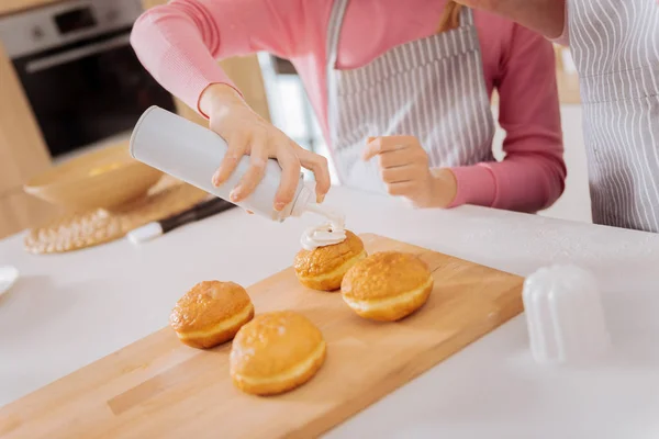 Close up of delicious homemade buns — Stock Photo, Image