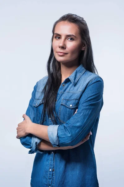 Earnest thoughtful women judging you — Stock Photo, Image