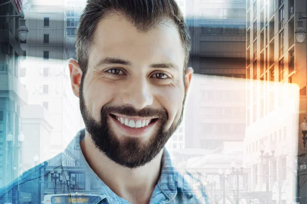 Satisfied handsome man — Stock Photo, Image