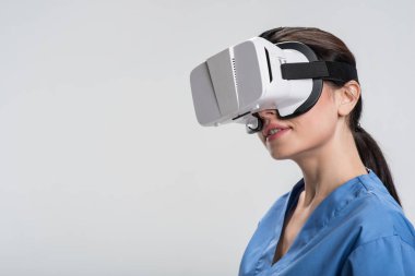 Kadın doktor Vr ile şaşırtıcı neşeli