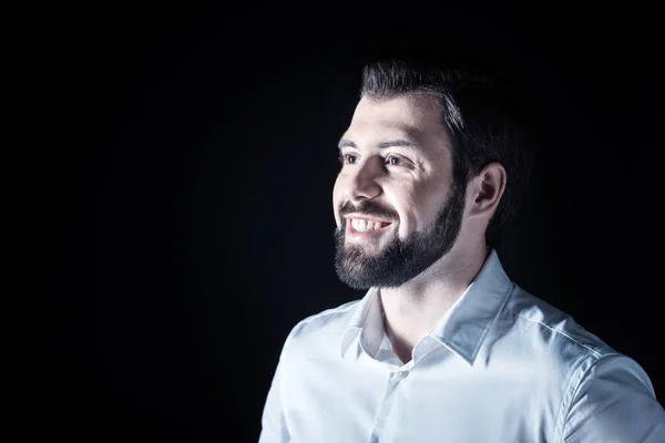 Cheerful nice man smiling — Stock Photo, Image