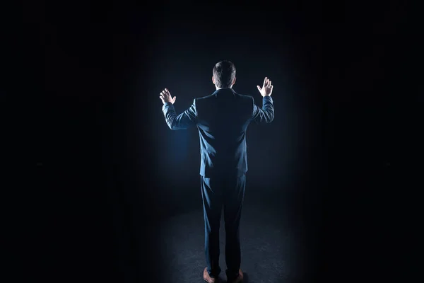 Nice handsome businessman turning his back to you — Stock Photo, Image