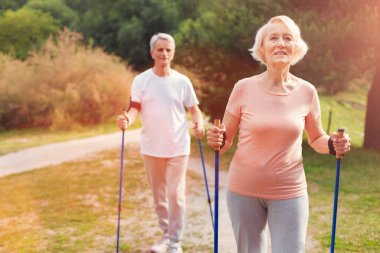 Yaşlı aile temiz hava zaman harcama