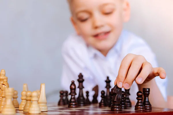 체스 조각의 선택적 초점 — 스톡 사진