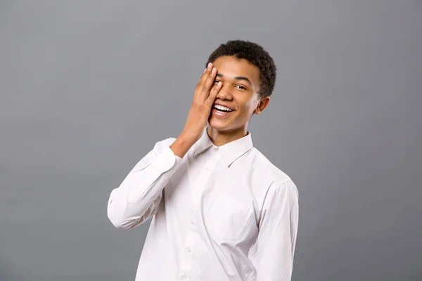 Freudig positiver Mensch mit guter Laune — Stockfoto