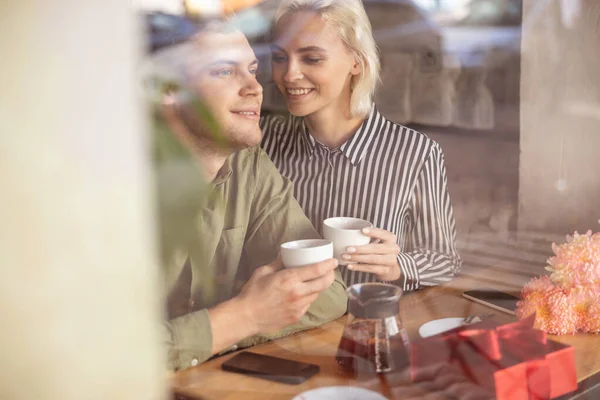Pretty woman being happy and in love — Stock Photo, Image