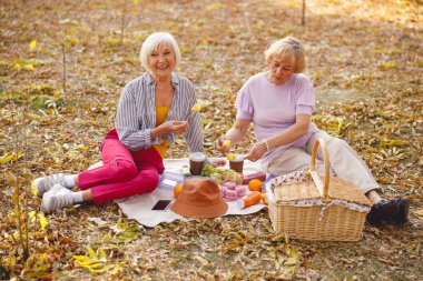Neşeli kadın sırlarını bir arkadaşıyla paylaşıyor.