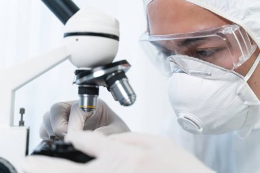 Close up of serious practitioner that doing expertise