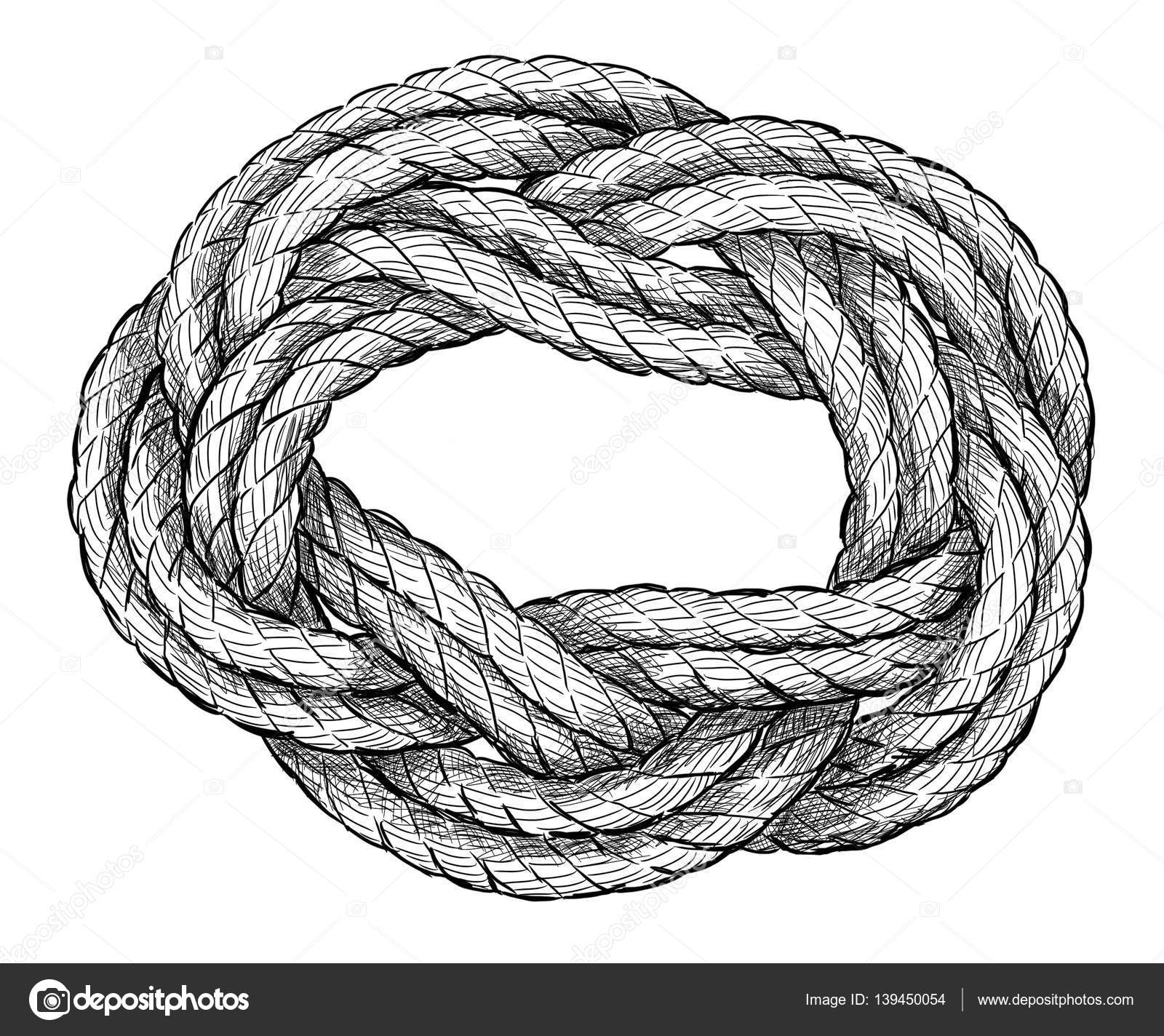 Sketch of a coiled rope Stock Illustration by ©chronicler101