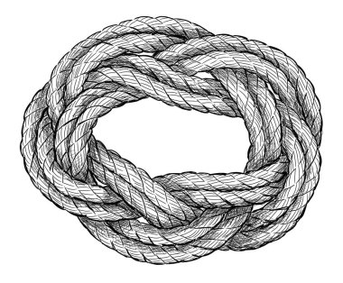 sarmal bir ip taslağını