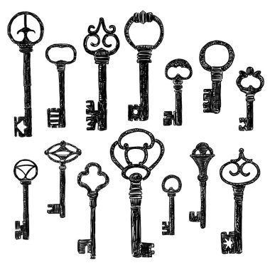 eski anahtarları çizimler 