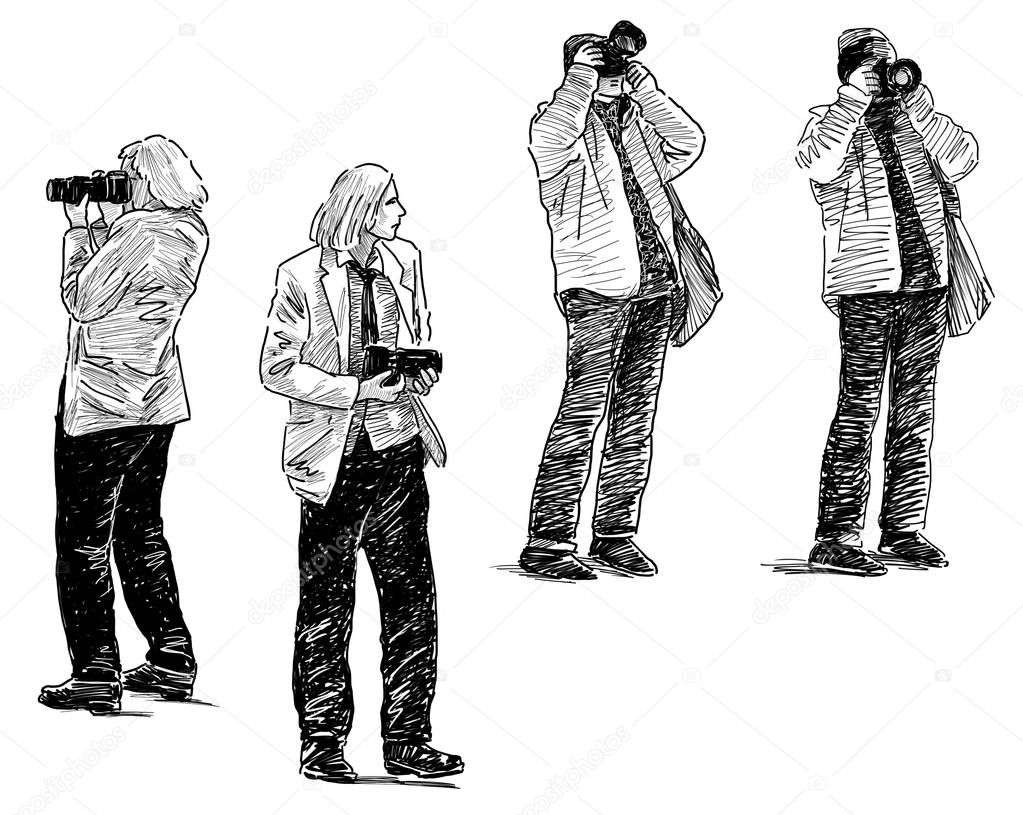 sketches of the photographers