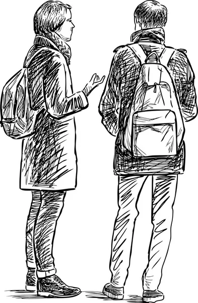 Genç kasaba halkı bir görüşme