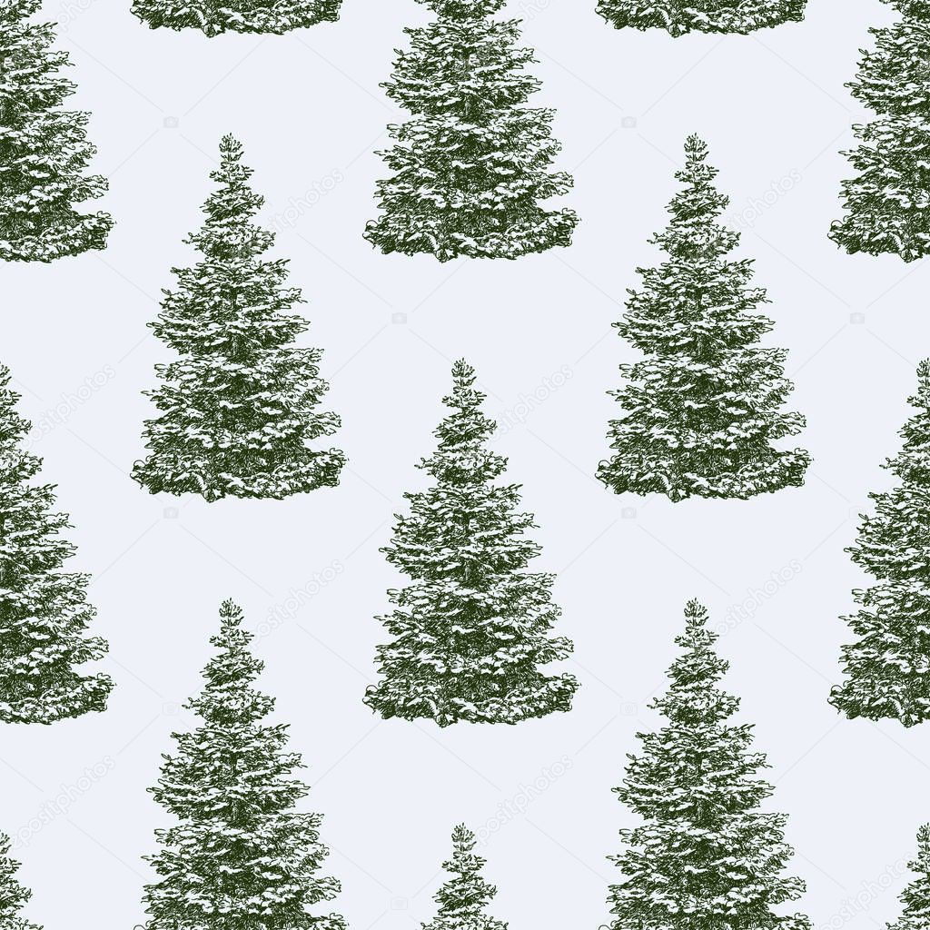 Pattern of the christmas trees